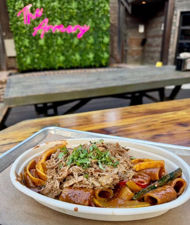 Ancho Chili Pork Rigatoni.